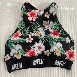 Chestee padded collar bone sports bra